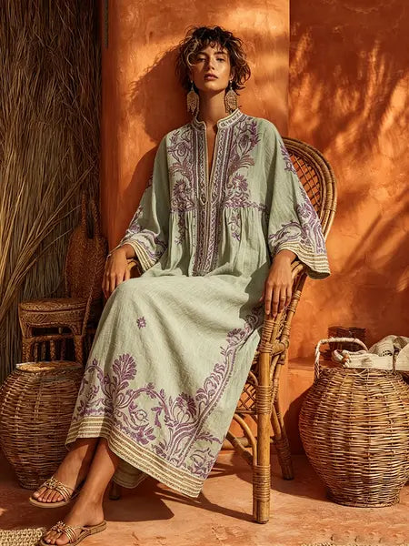 Jasmine | Women's Soft Embroidered Robe