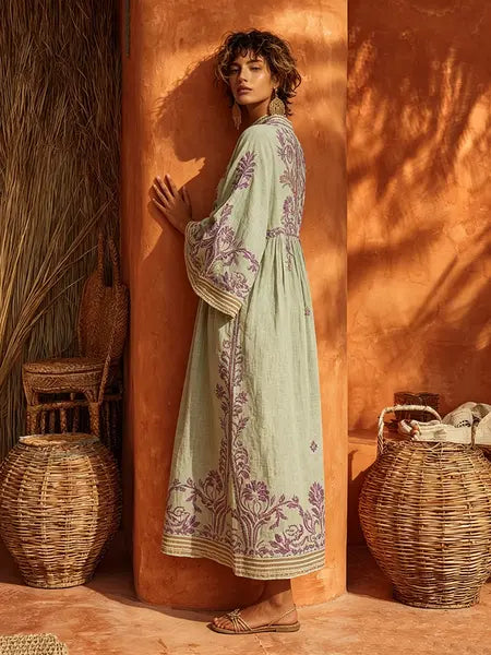 Jasmine | Women's Soft Embroidered Robe