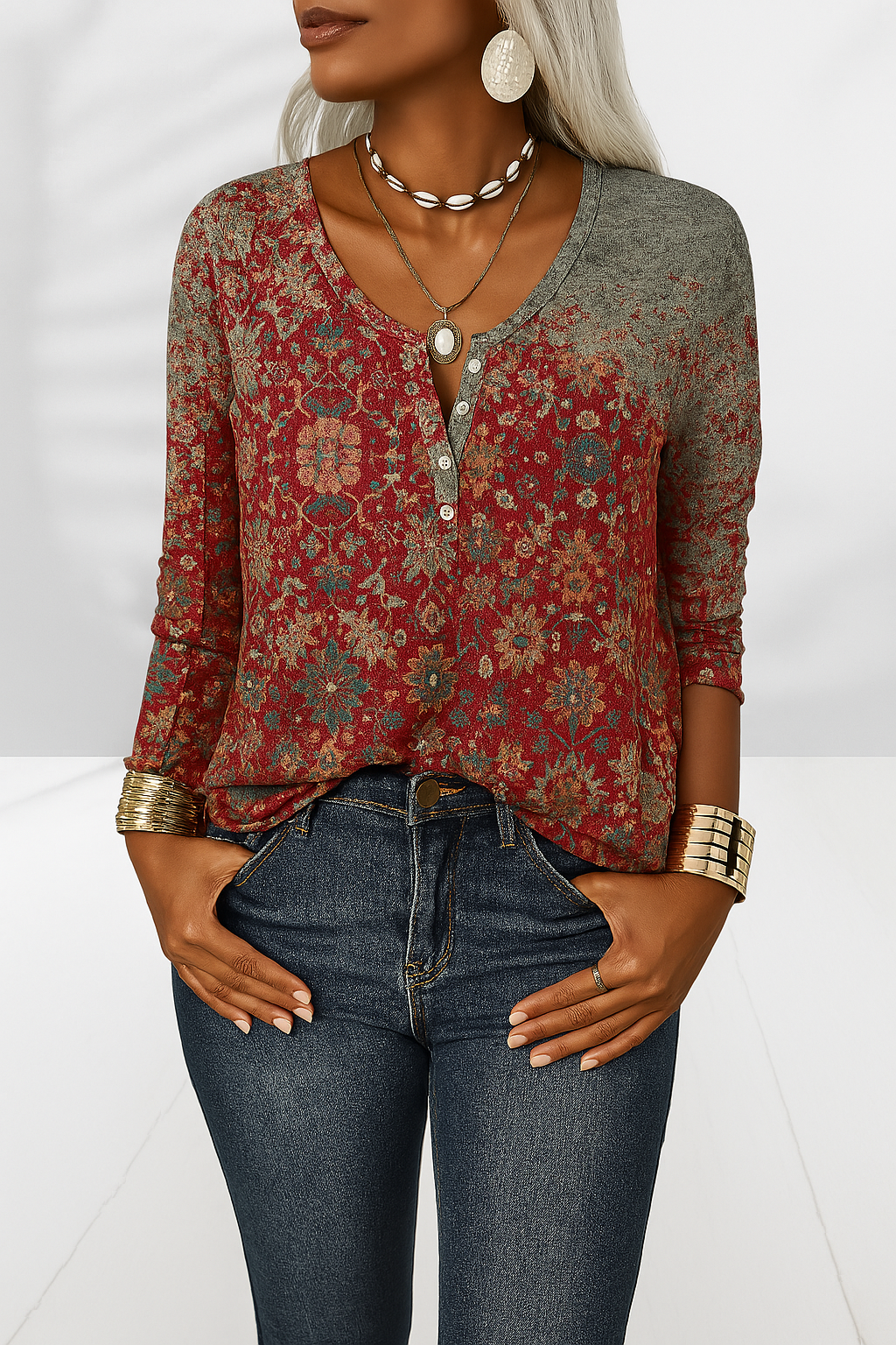 Alina - Élégante Blouse Bohème