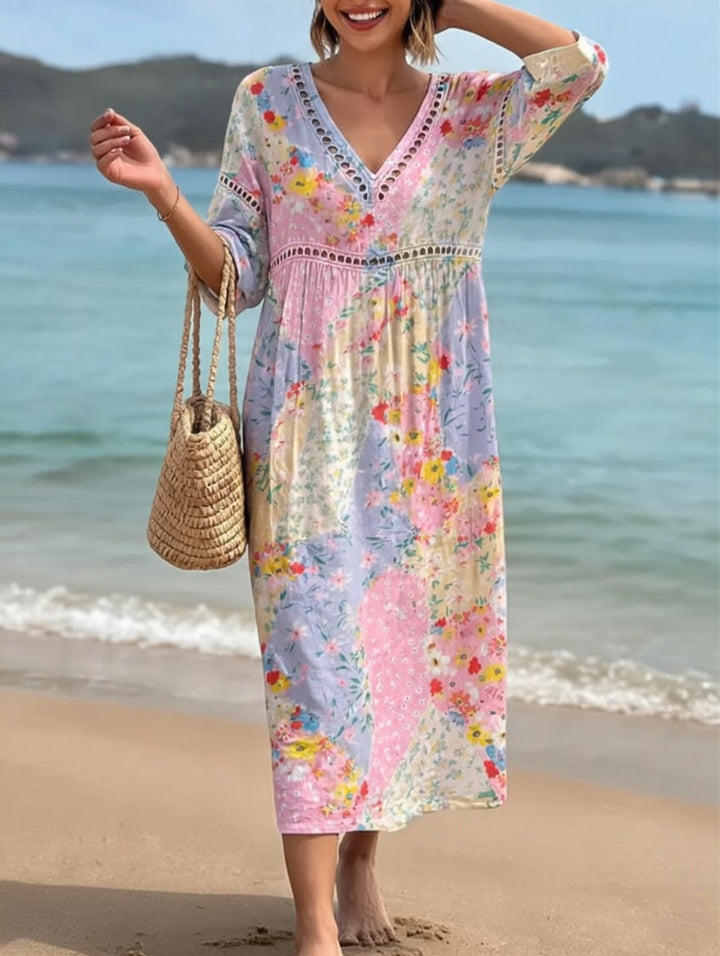 Lysiane™ — Robe d'été fluide à motifs floraux