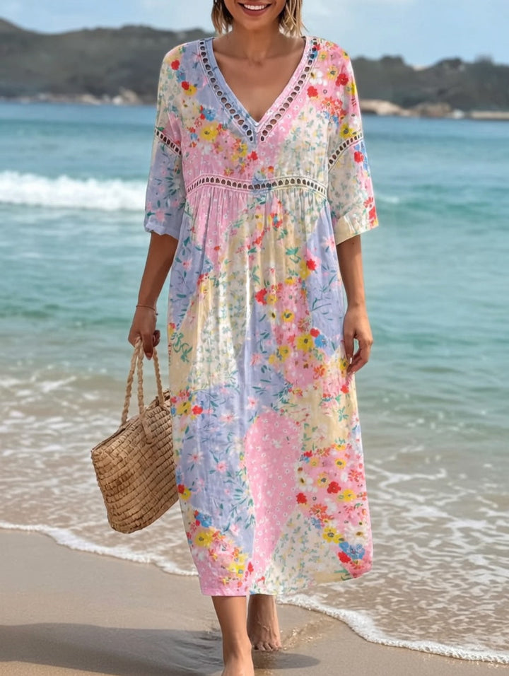 Lysiane™ — Robe d'été fluide à motifs floraux