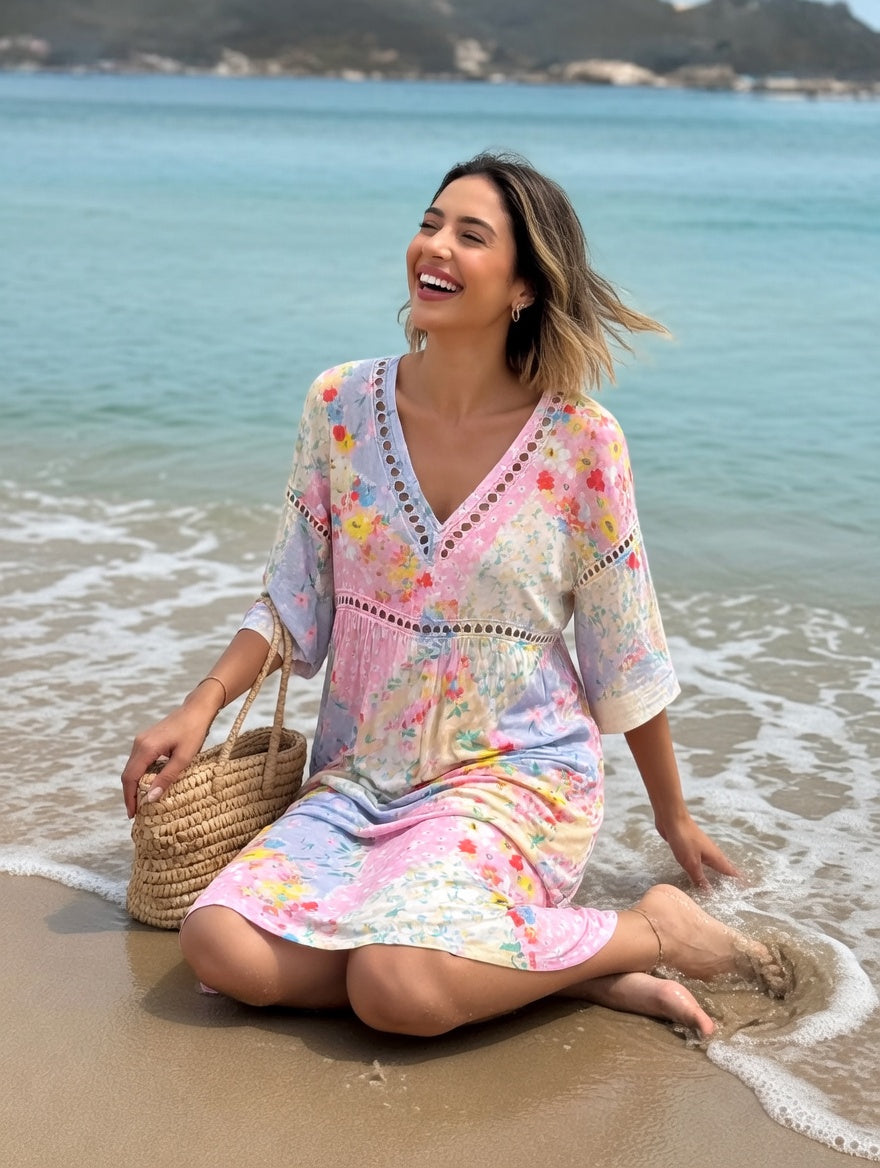 Lysiane™ — Robe d'été fluide à motifs floraux