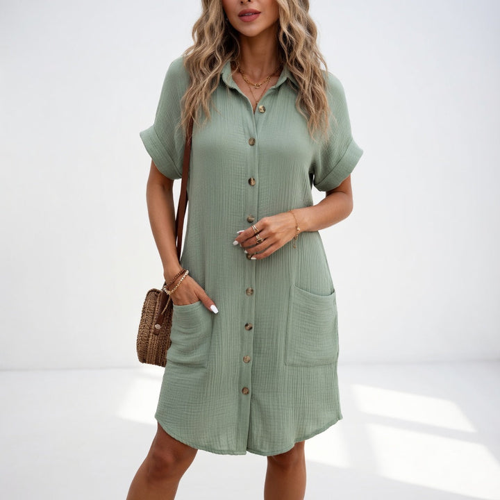 Béatrice™ — Élégante Robe Chemise Pratique à Porter