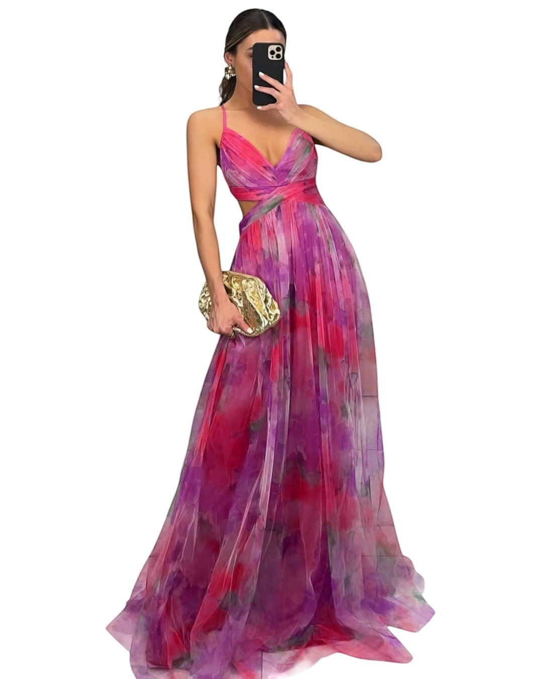 Émilienne™ — Robe longue artistique avec effet fluide