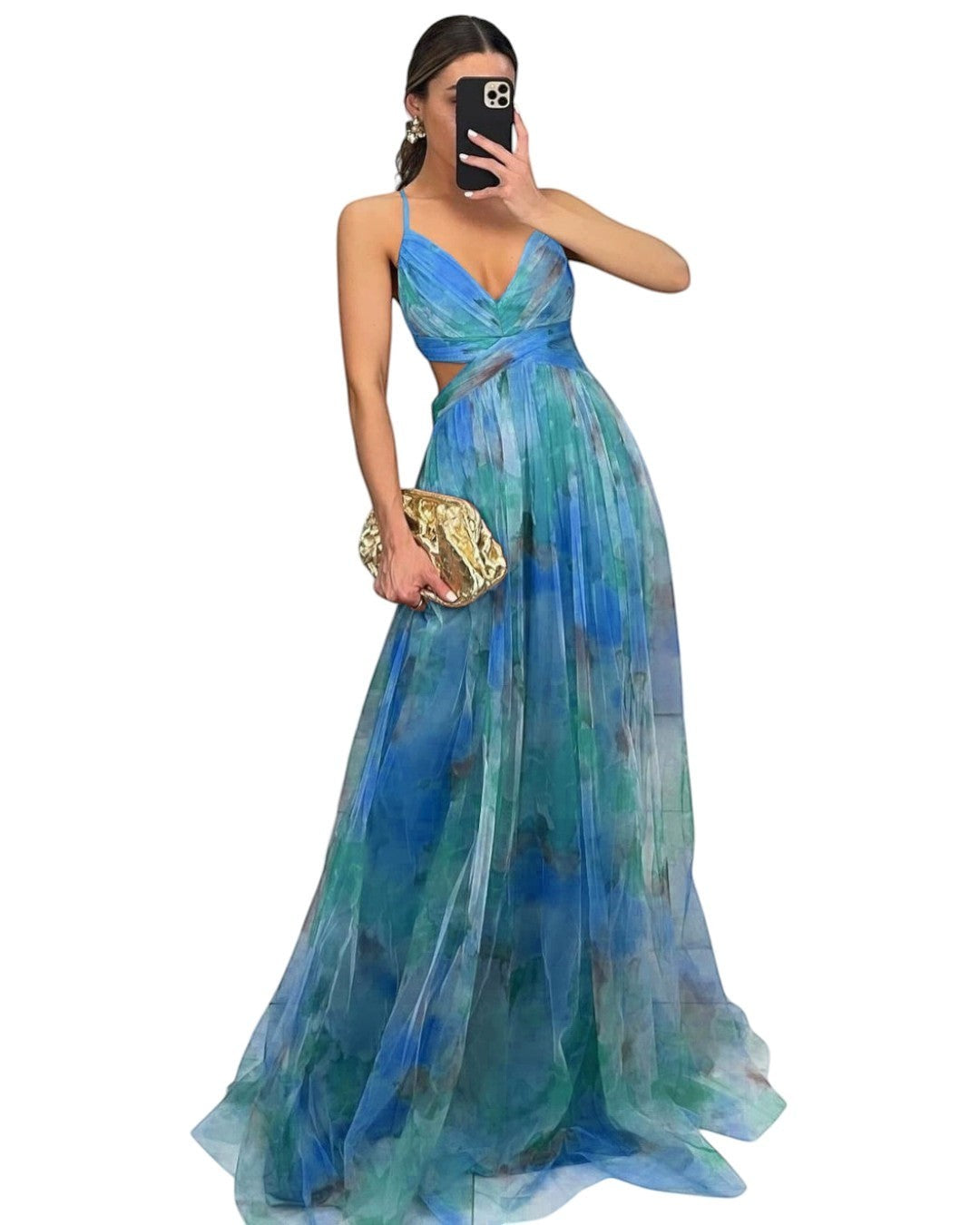Émilienne™ — Robe longue artistique avec effet fluide