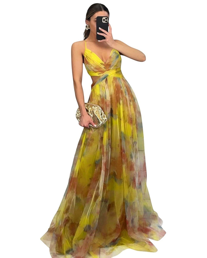 Émilienne™ — Robe longue artistique avec effet fluide