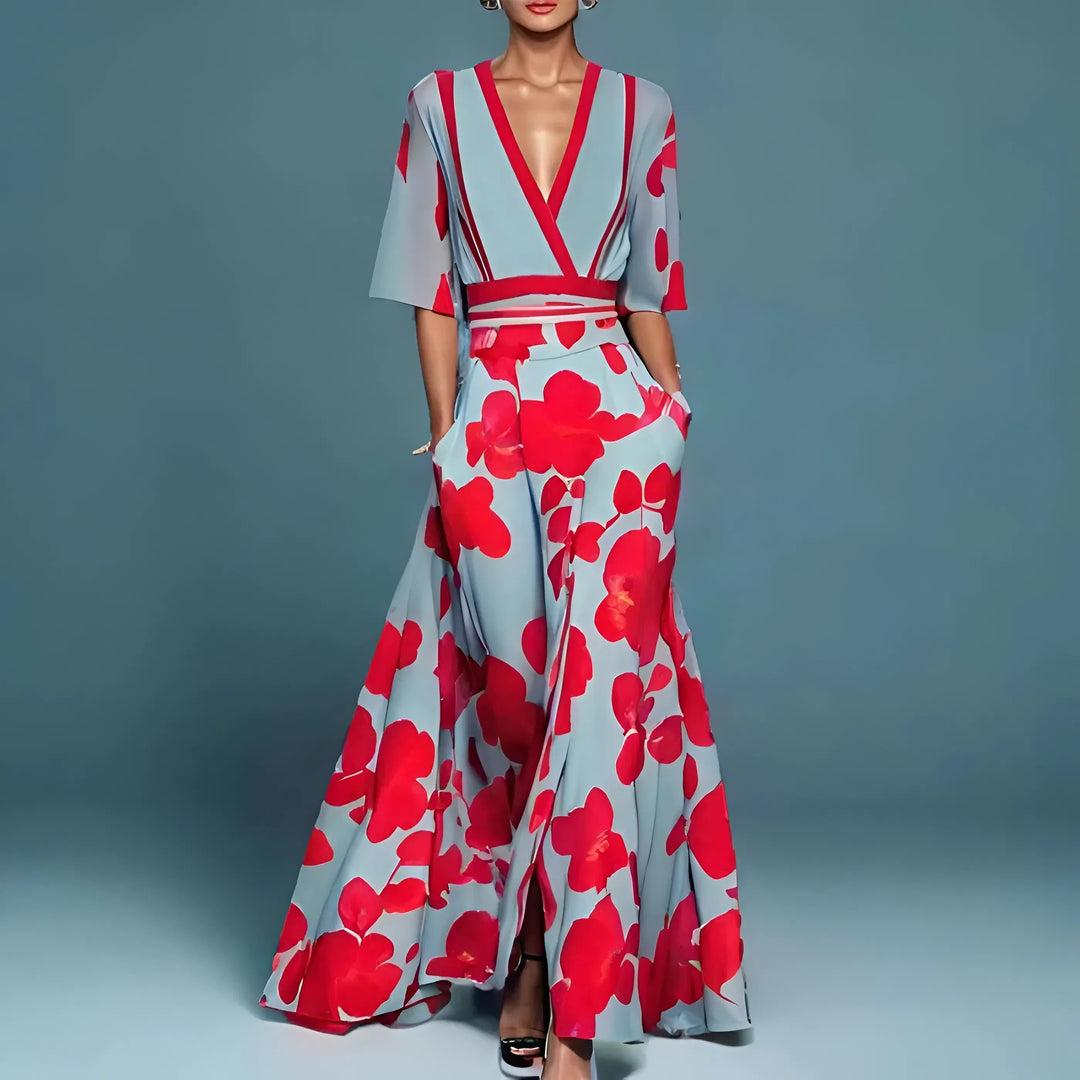 Alessandra™ — Élégante Robe Fluide à Décolleté en V