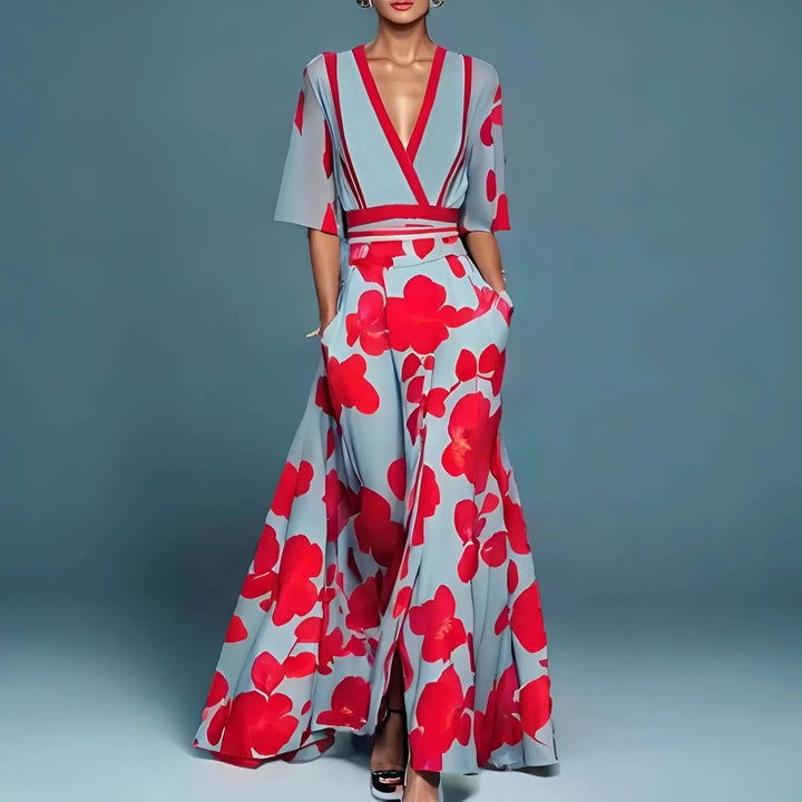 Alessandra™ — Élégante Robe Fluide à Décolleté en V