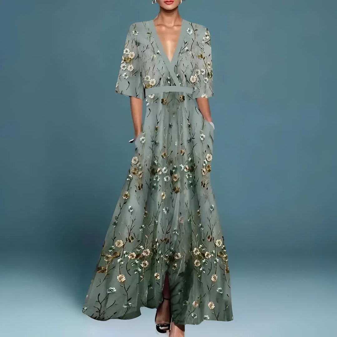Alessandra™ — Élégante Robe Fluide à Décolleté en V