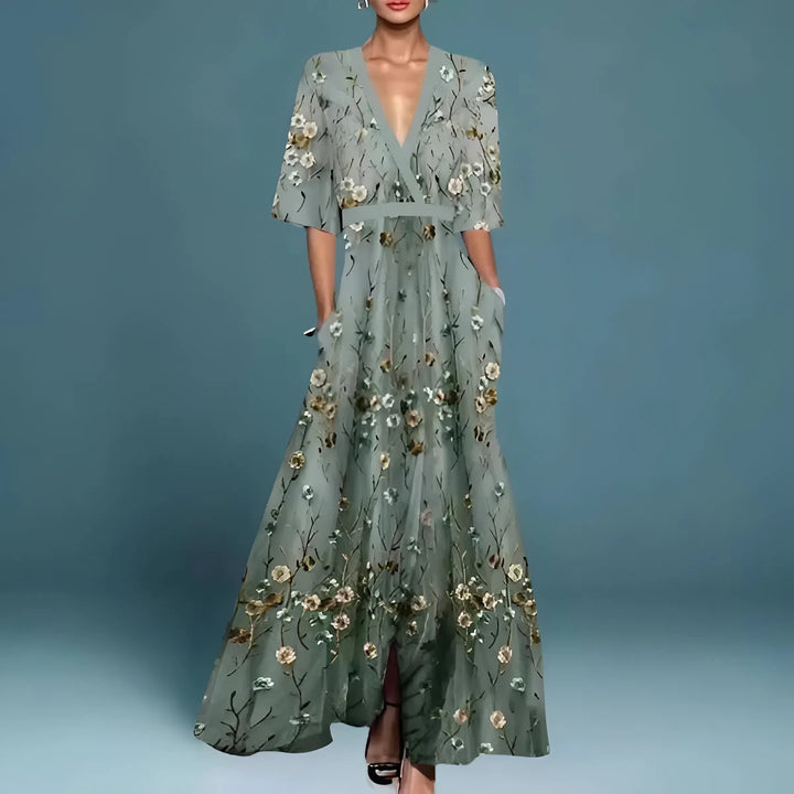 Alessandra™ — Élégante Robe Fluide à Décolleté en V
