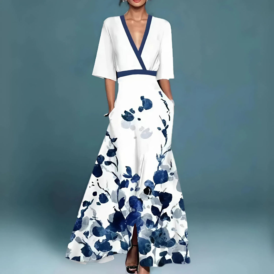 Alessandra™ — Élégante Robe Fluide à Décolleté en V